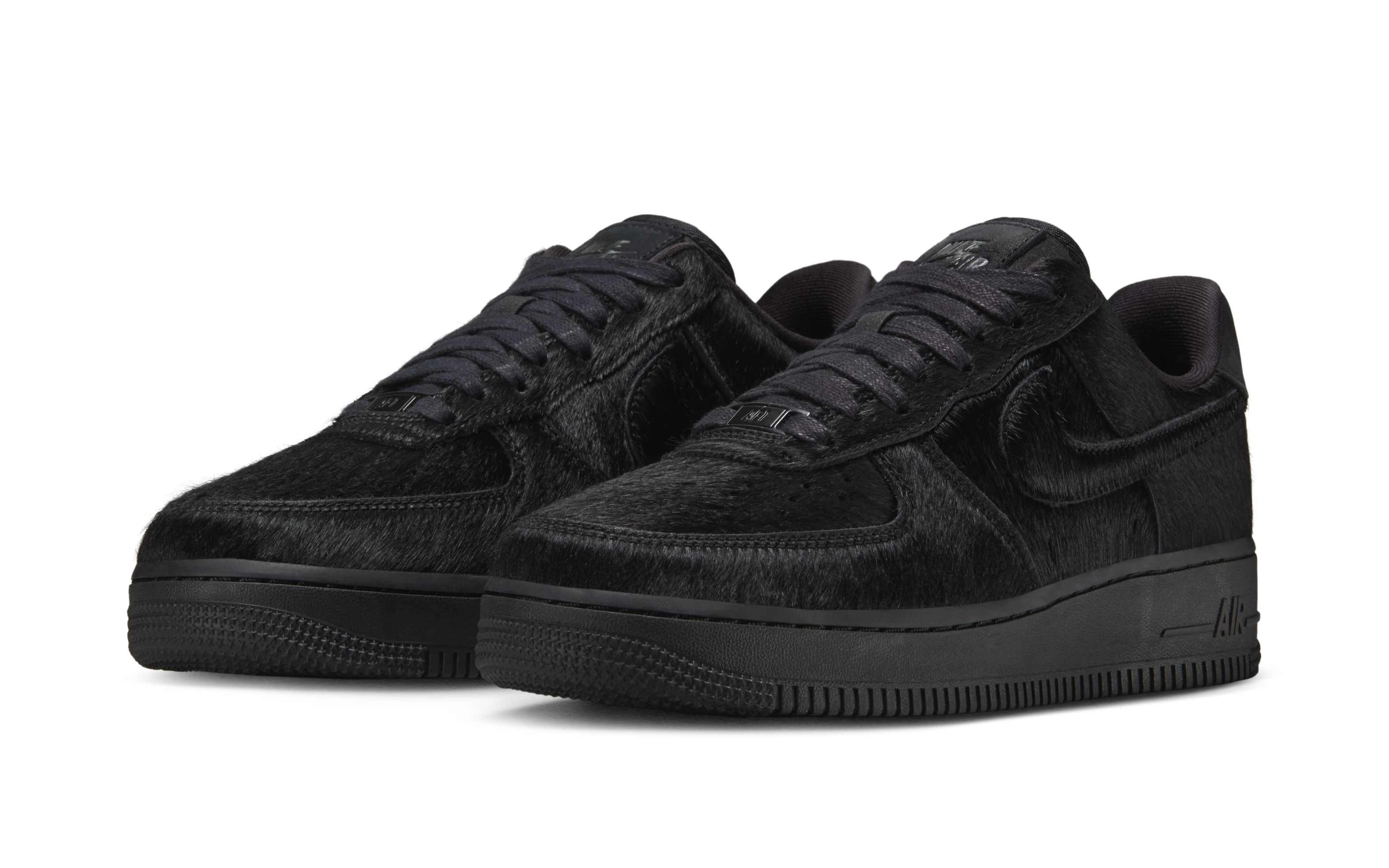 Nike Air Force 1 Low “Black Pony Hair” Adds Texture to a